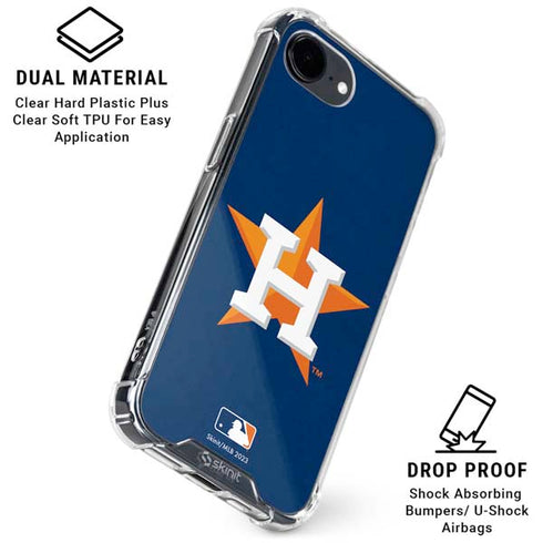 MLB Houston Astros Distressed iPhone 16e Clear Case